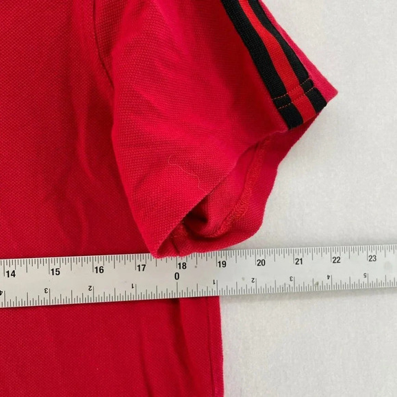 Karter Collection Shirt Men S Red Black White Contrasting Collar  Short Sleeve - Picture 3 of 7